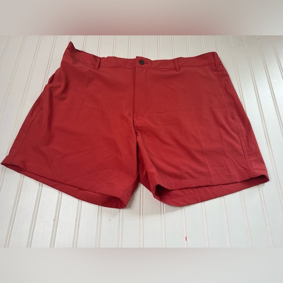 Onia All Purpose Stretch Shorts Men 2XL XXL Orange Swim Trunks 6 Inseam NWOT 626 - Picture 1 of 3